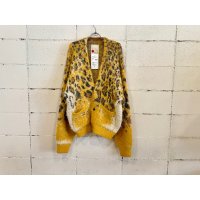 SEVESKIG Fading Leopard Knit Cardigan